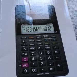 Casio HR-8RCE Printing Calculator Black Compatible with 58mm printing rolls - Picture 1 of 4