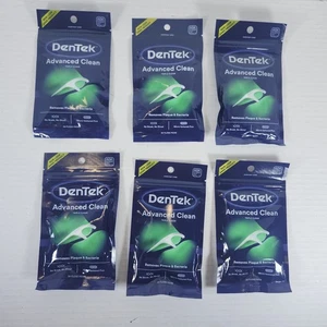 DenTek Triple Clean Advanced Floss Picks No Break & No Shred Floss 6 Pack 20 Ct - Picture 1 of 3