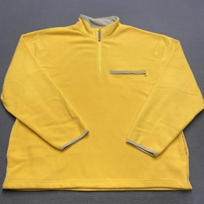 Vintage Old Navy Pullover Mens XL Yellow Fleece Half Zip Outdoor 90s Retro Y2K - Image 1 of 4