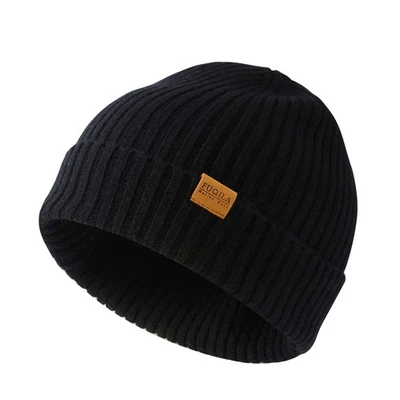 Gorro 100 % lana merino puño unisex cálido invierno gorras suaves transpirables y co... Foto 1 de 4