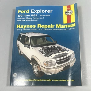Haynes Repair Manual Ford Explorer 1991 thru 2000 Navajo Mercury Mountaineer - Imagen 1 de 3