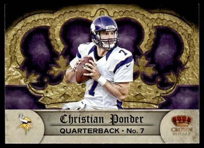 2012 Panini Crown Royale Christian Ponder Minnesota Vikings #91 - Image 1 of 2