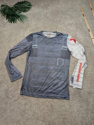 Under Armour Shirt Mens Large Gray Marvel Avengers Winter Soldier Long Sleeve - Image 1 of 4