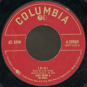 Louis Prima And His Orchestra, Luigi / Oh, Marie, (7", Styrene), VG, 3584305665 - Picture 1 of 3