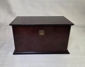 Vintage The Bombay Company Divided Wood Wooden Box 1990s Floppy Disk Organizer - Picture 1 of 11
