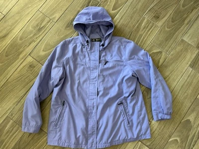 Chaqueta de lluvia Eddie Bauer para mujer 2XL impermeable con capucha púrpura senderismo cortavientos Foto 1 de 4