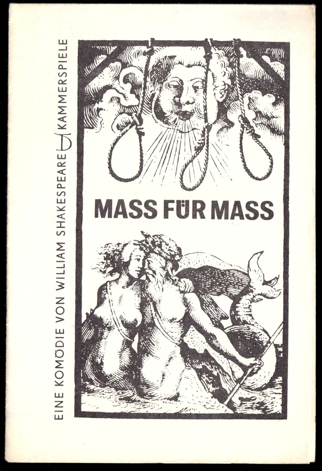 Theaterprogramm, Kammerspiele des DT Berlin, Shakespeare, Mass für Mass, 1971 - Bild 1 von 1