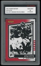 KYLE PITTS 2021 PANINI INSTANT BLACK & WHITE 1ST GRADED 10 ROOKIE CARD FALCONS