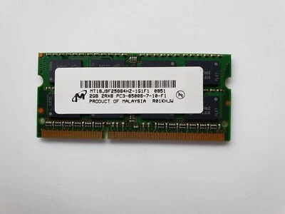 Sony Vaio PCG-71212M Memory RAM 2GB PC3-8500 DDR3 Micron MT16JSF25664HZ-1G1F1 - Image 1 of 4