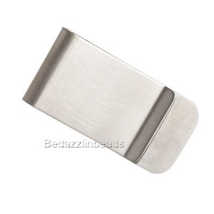 Acero Inoxidable Quirúrgico Plata Blanco 2 x 1 pulgada Rectángulo Clip Dinero Hallazgo - Imagen 1 de 1