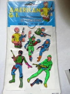 American GI Stickers 1980s Puffy Vintage Stickers - Picture 1 of 2