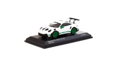 1/64 Porsche 911 992 GT3 RS 2022 White Green Model Minichamps x Tarmac 643062104 - Image 1 of 3