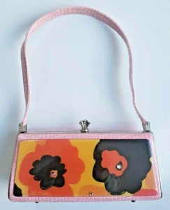 Debbie Brooks New York rosa Leder Swarowski Kristall verziert Handtasche Clutch - Bild 1 von 8