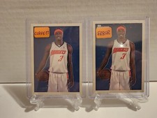 2009-10 Bowman Gerald Wallace Error (Spencer Hawes Backing) #8 & #68 + Original