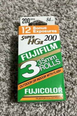 Fujifilm Fuji Color 200 velocidades ISO 84 exposiciones NOS exp 1996.2 NUEVO - 3 rollos Foto 1 de 4