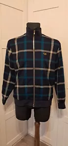 KITH BERGDORF GOODMAN Giacca Uomo Navy/Bianco Plaid Roger Track Zip Up M - Foto 1 di 4