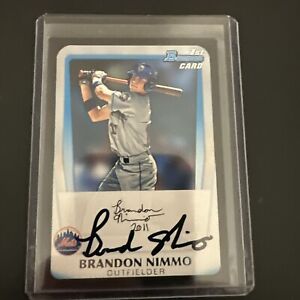 2012 Bowman BRANDON NIMMO Signed Card autograph AUTO mets RC IP Rookie