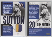 2017 Panini Chronicles Swatches Red /10 Don Sutton #CS-DS HOF