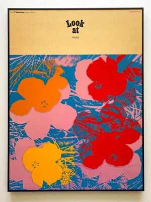 ANDY WARHOL RARE 1970 SILKSCREEN PRINT FRAMED EXHIBITION POSTER " FLOWERS " 1964 - Image 1 of 4