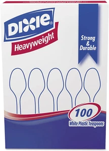 TH207 Plastic Cutlery, Heavyweight Teaspoons, White, 100/Box - Picture 1 of 12