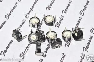 10pcs - PIHER 50K Trimmer Resistor  10mm Round TOP ADJUST - Picture 1 of 4