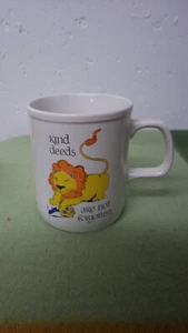 Taza de té de café Kind Deeds Are Not Forgotton Japón 3,5" de alto nueva - Imagen 1 de 3