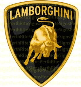 Lamborghini Sticker 80mm length | toolbox, car window, laptop Set of 2 - Picture 1 of 2