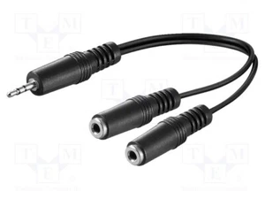 Kabel  Jack 3,5mm 3pin Stecker,Klinke 3,5mm, 2pin, Buchse x2 50465 o- und Video - Bild 1 von 1