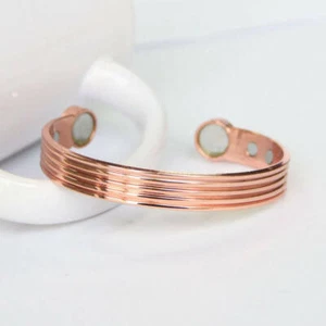 Nice Pure Copper Magnetic Bangle Bracelet Arthritis Pain Relief Balance Energy - Picture 1 of 12
