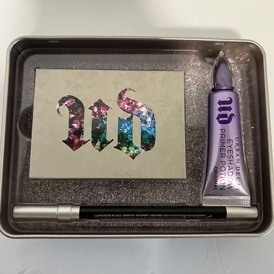 Urban Decay Set Stoned Vibes Eyeshadow Palette Primer Potion Glide on Pencil Tin - Image 1 of 4