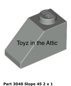 Lego 1x 3040 Gris Claro Pendiente 45 2 x 1 6891 - Imagen 1 de 1