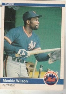 FREE SHIPPING-NRMINT TO VG-1984 Fleer #603 Mookie Wilson Mets PLUS BONUS CARDS