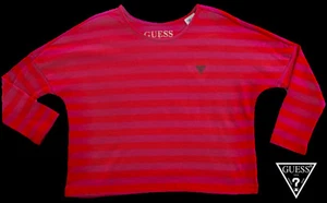 NWT GUESS Toddler Girls Fuchsia & Orange Striped Top (Size 2 Toddler ) NEW - Picture 1 of 3