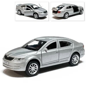 Skoda Octavia Metal Model Diecast Car Scale, Collectible Toy Cars, Silver, 1/36 - Picture 1 of 6