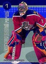 2001-02 Between the Pipes He Shoots-He Saves Points #6 Roberto Luongo 1pt.