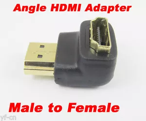 10 pz 19 pin HDMI maschio a femmina forma M/F "L" convertitore adattatore placcato oro 90D - Foto 1 di 4