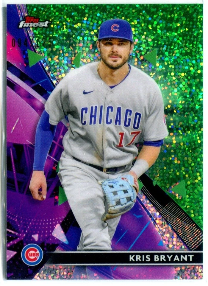 KRIS BRYANT 2021 Finest GREEN SPECKLE REFRACTOR Rockies /125 - Image 1 of 1