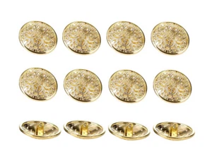 12Pcs Flowery Openwork Pattern Metal Shank Buttons DIY Sewing Embellishment - Picture 1 of 8