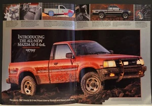 1987 Mazda SE 5 4 x 4 Foldout Brochure Print Ad  - Picture 1 of 2