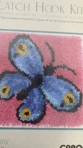 Caron Wonderart Latch Hook Kit 12"X12" Butterfly Sealed - Picture 1 of 4