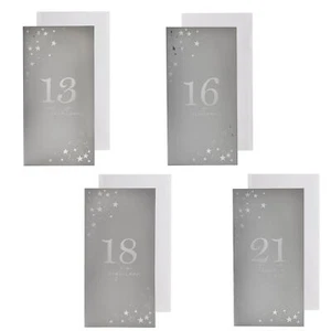 Silver Birthday Money Wallet and Envelope - Choose Age - Picture 1 of 5