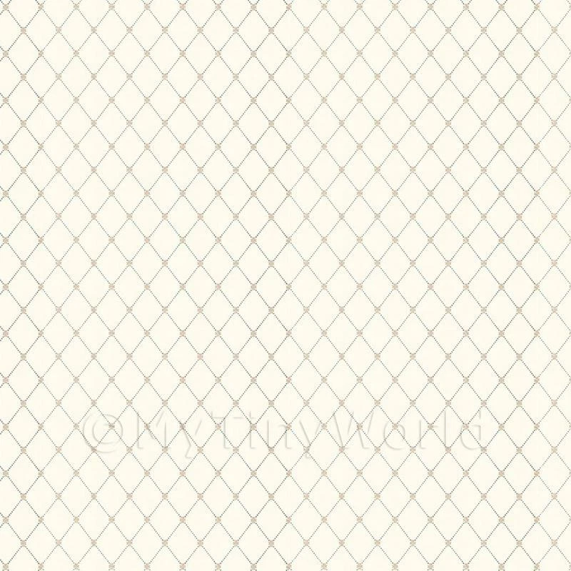 Miniatura per Casa Delle Bambole Diamanti Su Pallido Crema Carta da Parati - Immagine 1 di 4