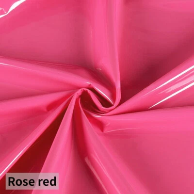 Elastic Faux Leather Latex Wet Look Shiny Fabric Stretchy Clothing Material - Image 1 of 4