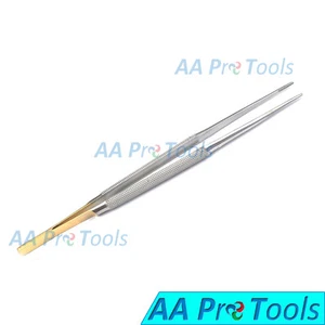 T/C Micro Suture Forceps 7" Straight Tying Platform Stainless Steel - Picture 1 of 3