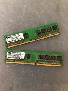 2 x ProMOS 512MB Memory DDR2-800MHz-CL6 SDRAM PC2-6400U-666-12-D0 - Picture 1 of 3