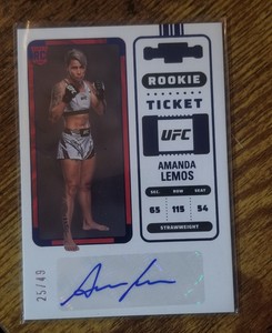 2023 Panini Chronicles UFC Contenders Rookie RC Ticket Auto Amanda Lemos /49