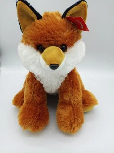 Animal de peluche de zorro rojo/blanco de 12" de alto sentado nuevo con etiquetas - Imagen 1 de 2