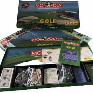VNTG Monopoly Game 1998 Golf New Edition Board Game New Open Box Inside SEALED - Picture 1 of 11