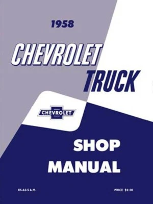 1958 Chevrolet Truck Shop Service Repair Manual Engine Drivetrain Electrical OEM - Image 1 of 4