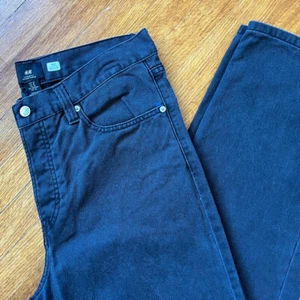 H M Jeans Men 32x31 Black Retro Y2K Loose Fit Secret Button Fly Message Wide Leg - Picture 1 of 21